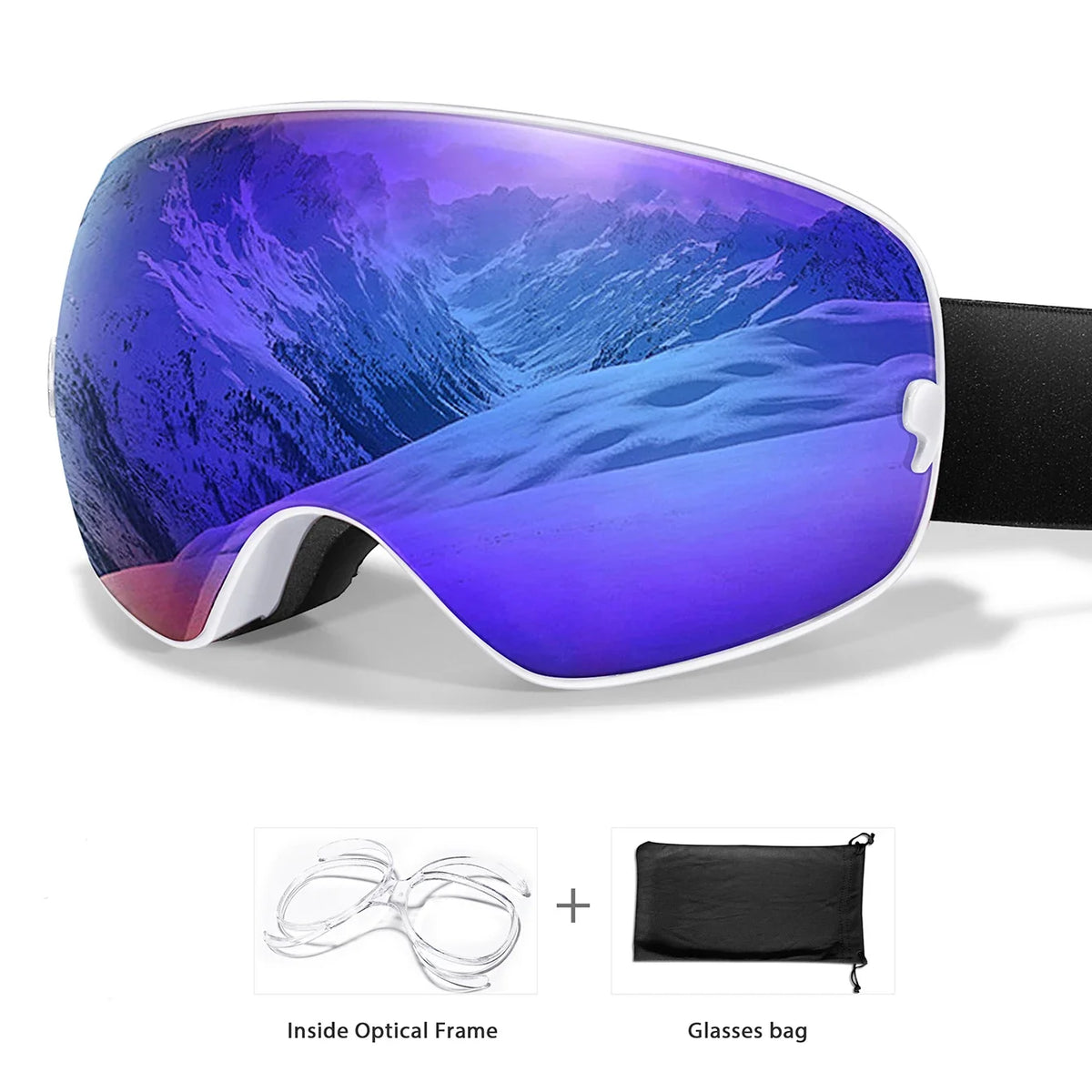 Unisex Winter Ski Goggles With UV400 Antifog Protection