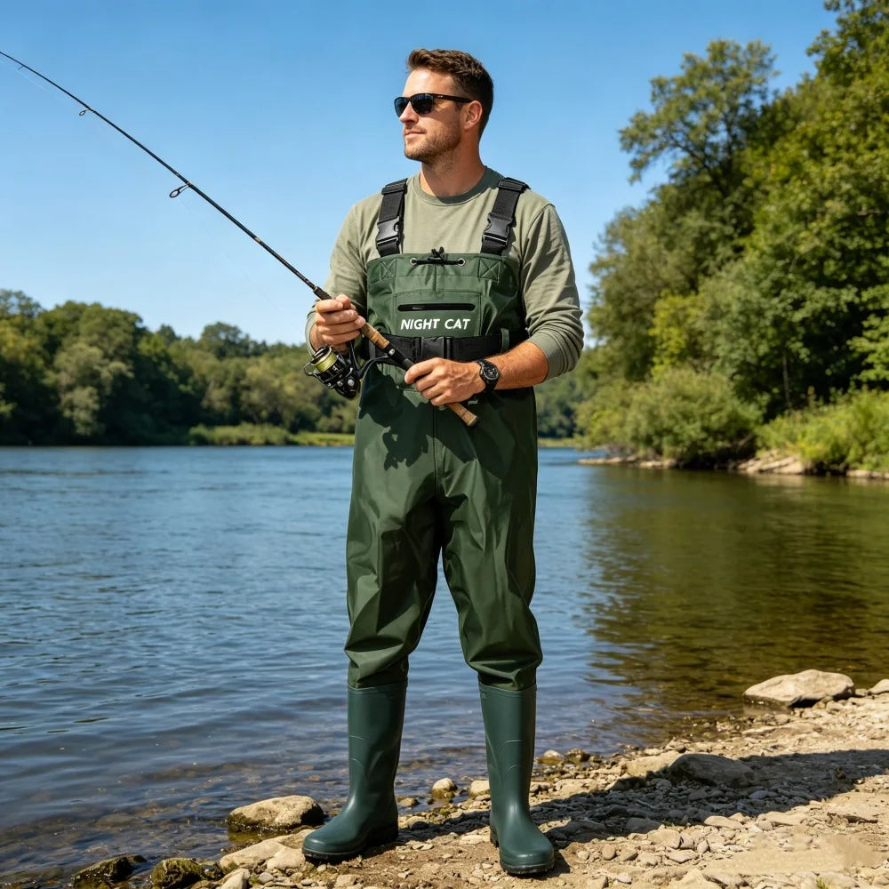 Night Cat Waterproof Chest Wader Boots for Men Women