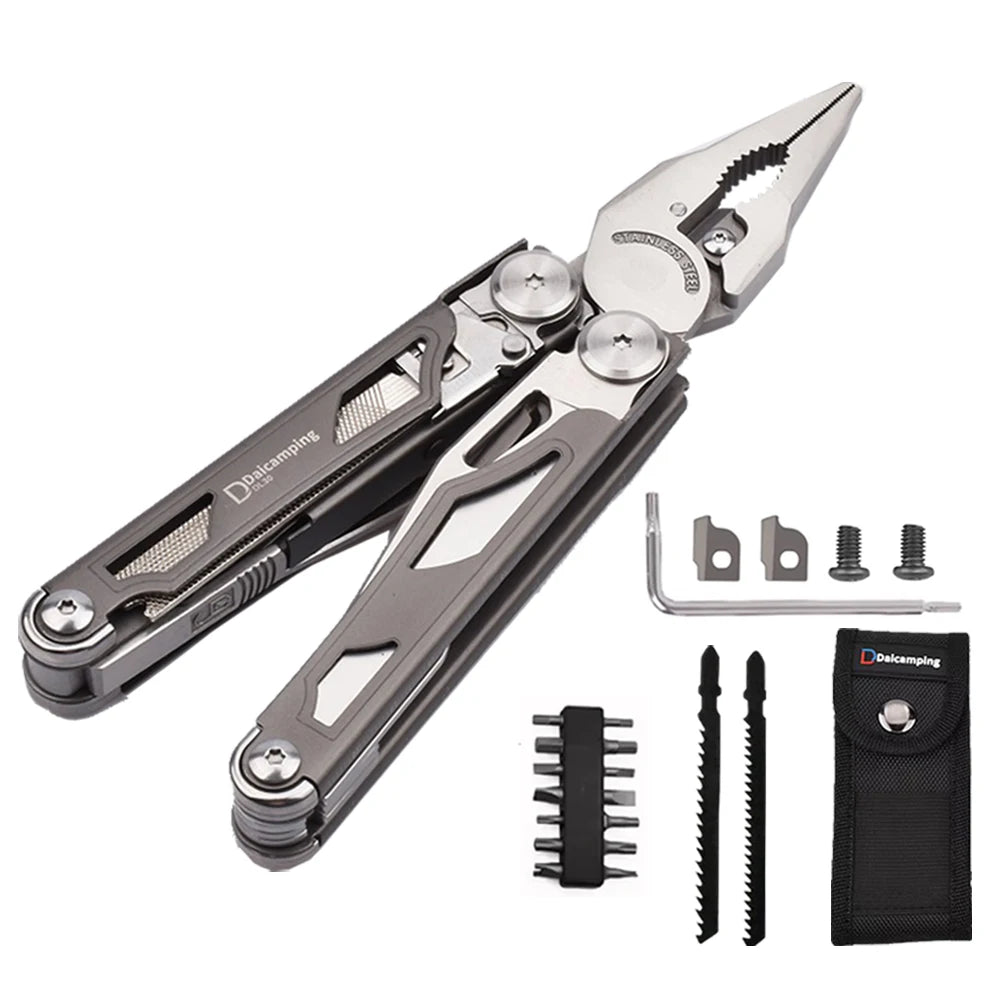 Daicamping Multifunctional Folding Pliers Stainless Steel EDC Multi Tool