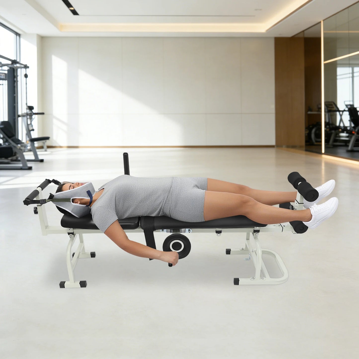 Multifunction Back Stretch Bench Cervical Traction Device For Home Use