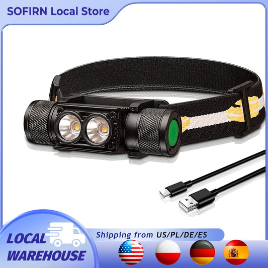 H25L USB Rechargeable Headlamp 1000LM with 18650 Battery TN3535