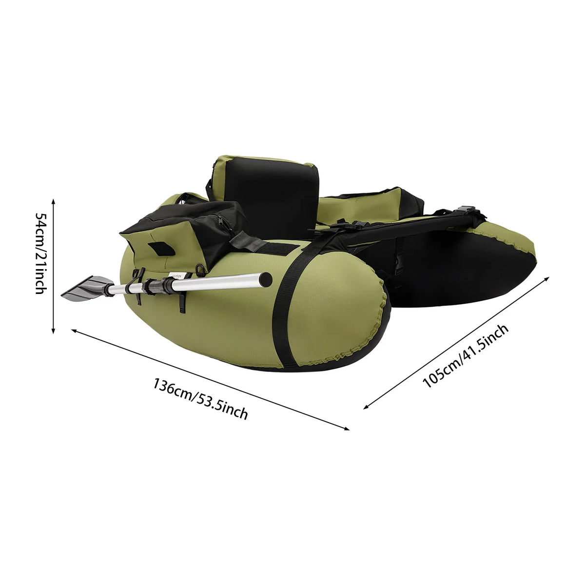 Inflatable Fishing Boat With Hand Pump 130kg Load Capacity For Fishing