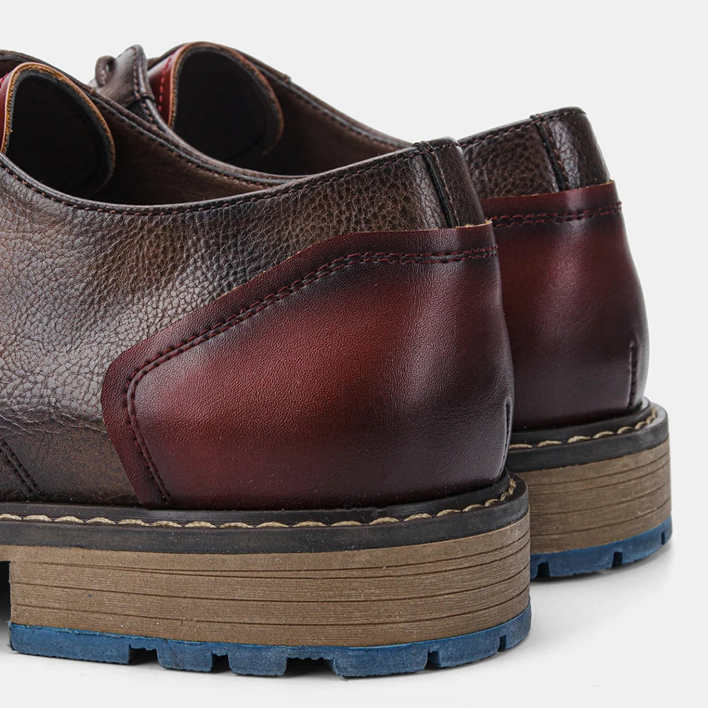 Hecrafted Men's Cap Toe Oxford Leather Shoes