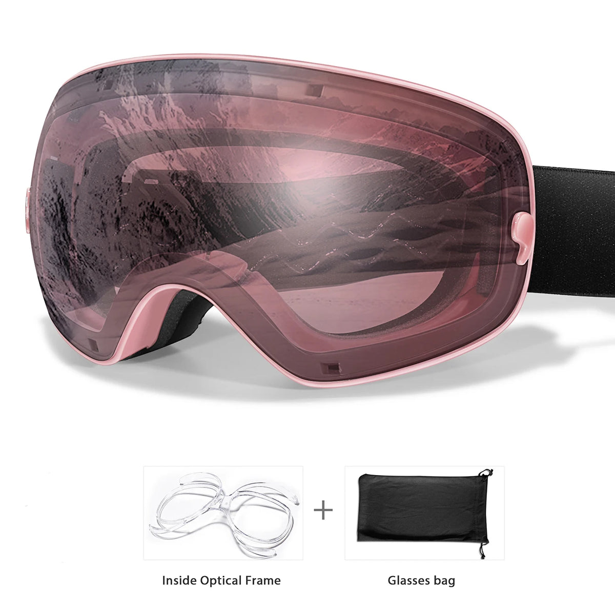 Unisex Winter Ski Goggles With UV400 Antifog Protection
