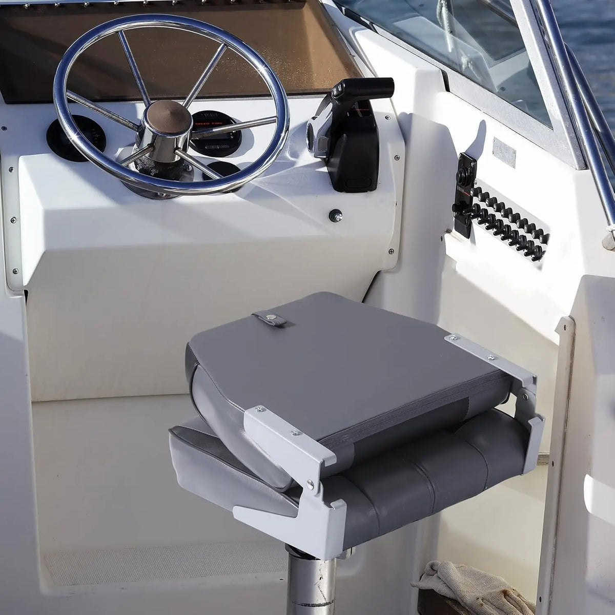 TWISTER.CK Two Pack Boat Seat With High Back Folding Cushion