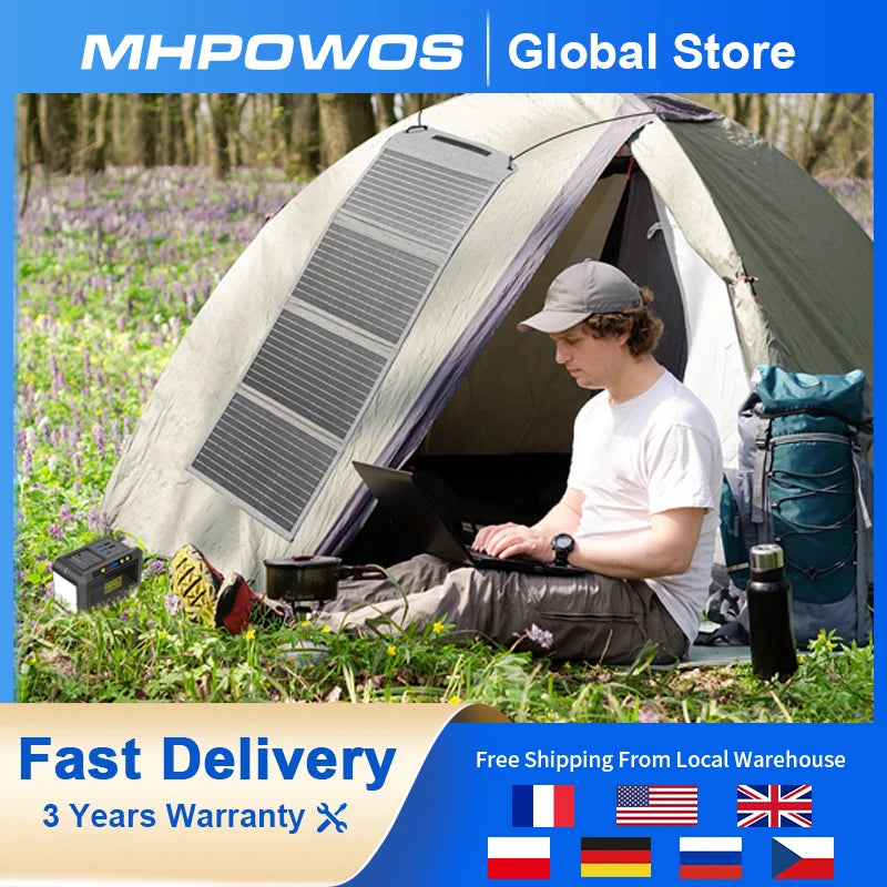 MHPOWOS Foldable Solar Panel Charger With QC3.0 USB Output