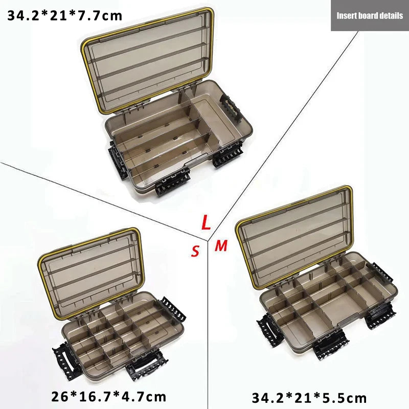 Large Capacity Waterproof Fishing Tackle Box For Hooks Lures