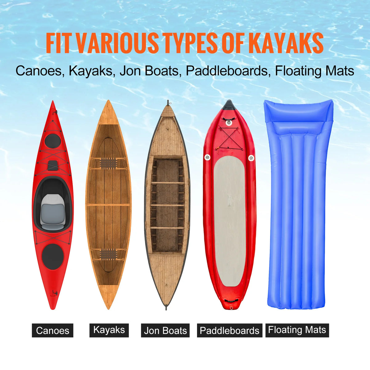 Heavy Duty Aluminum Kayak Cart With Durable Solid Tires