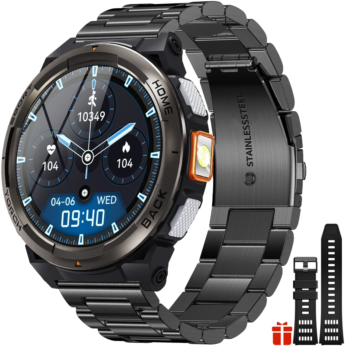 EIGIIS KE5 Smart Watch With Compass Barometer And LED Flashlight