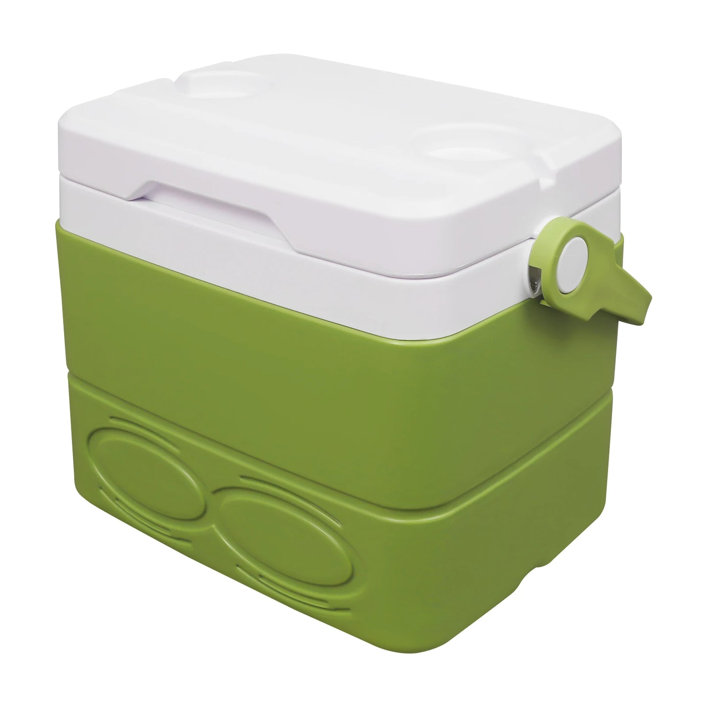 Portable Insulated Cooler With Cup Slots And Handle For Beach