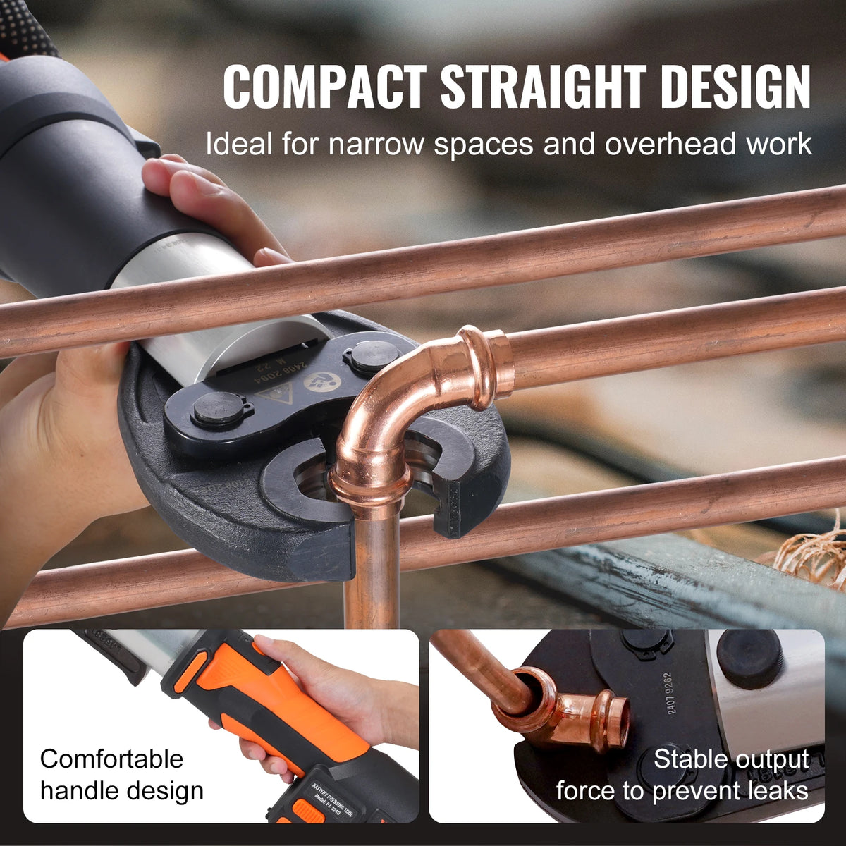 SucceBuy 18V Cordless Electric Pipe Crimping Press Tool