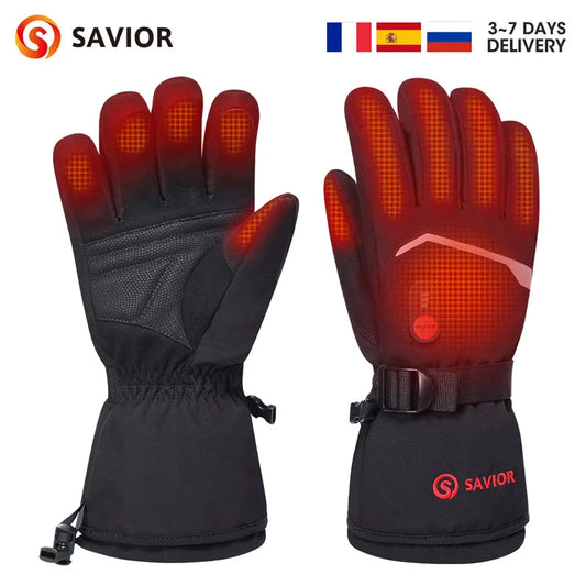 Savior Electric Heated Ski Gloves Rechargeable Winter Warmth for Snow Sports