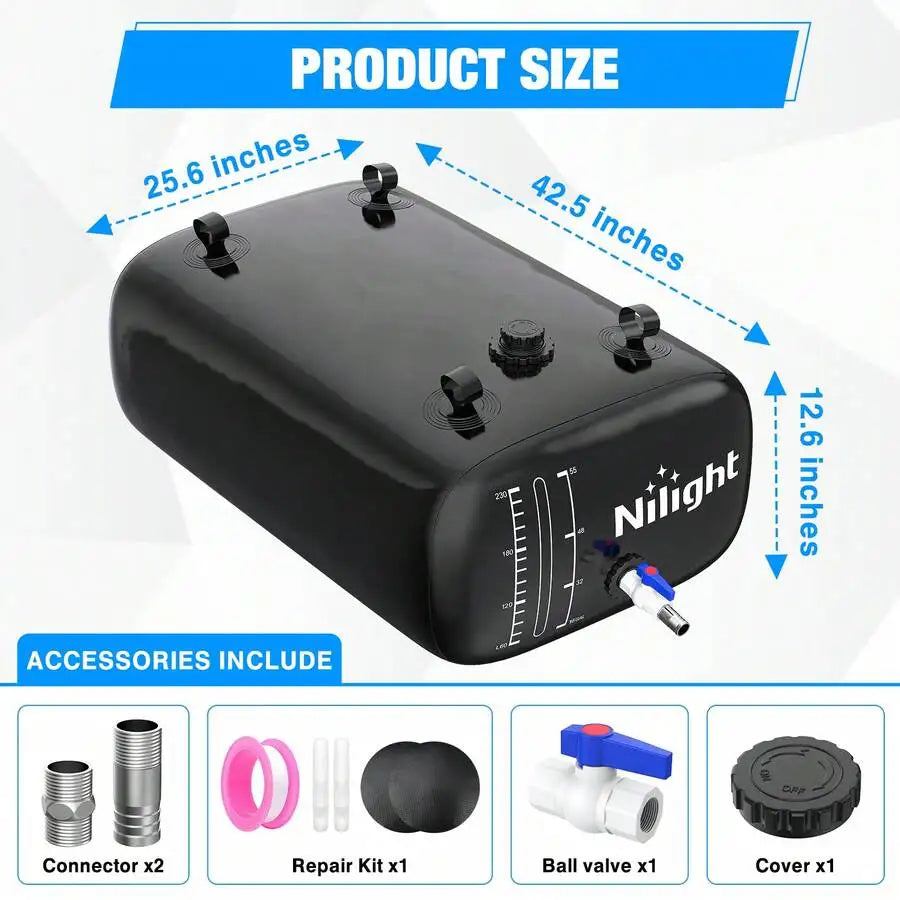 Nilight Potable Water Bladder For RV Camper And Truck Foldable