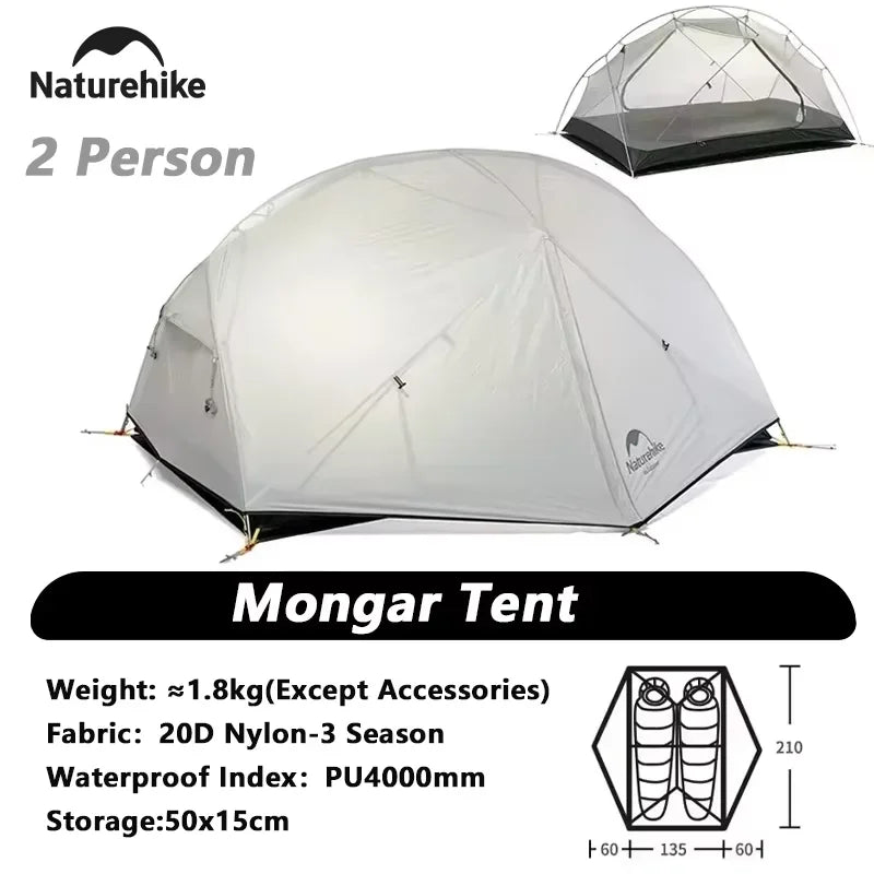 Naturehike Mongar Waterproof Ultralight Double Layer Camping Tent