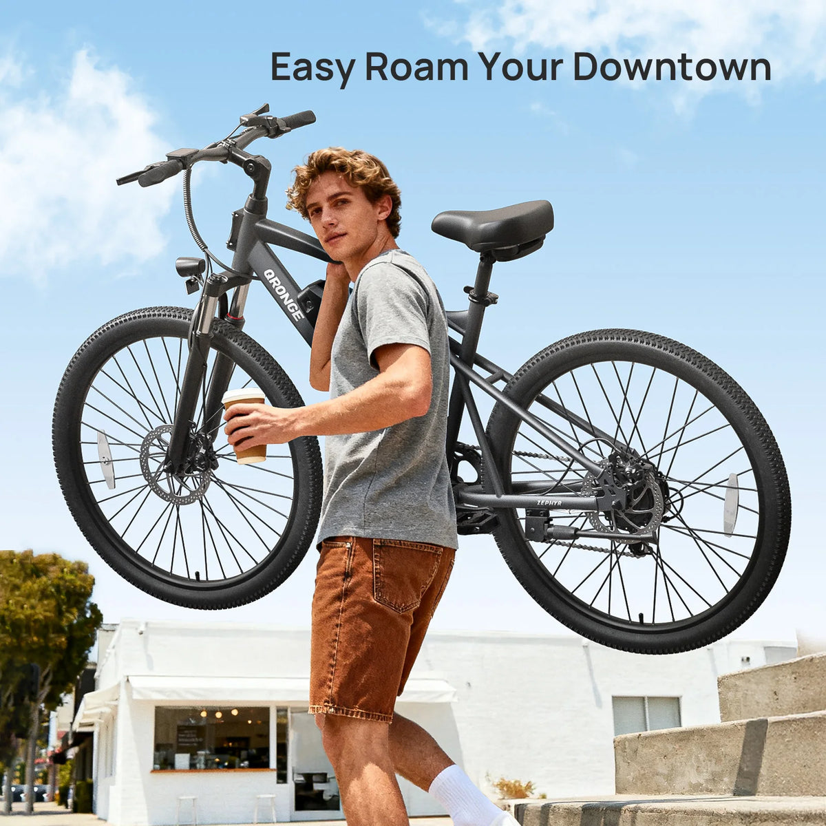 Qroonge Zephyr 1000W Peak Motor Full Suspension Mountain Ebike
