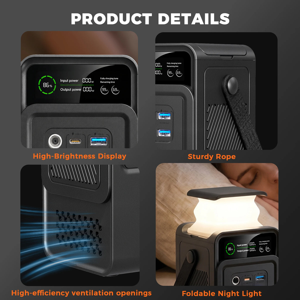 Ctolity 192Wh Lifepo4 Power Station 200W Portable Charger