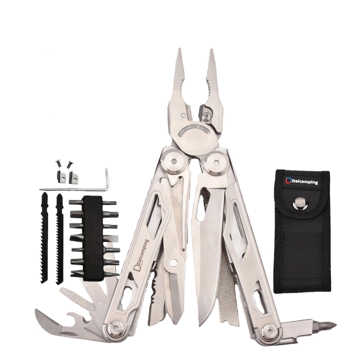 Daicamping Multifunctional Folding Pliers Stainless Steel EDC Multi Tool