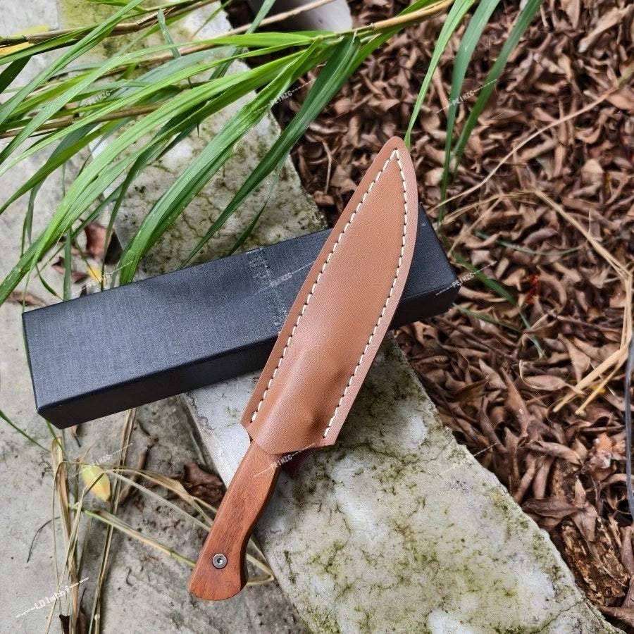DIY Fixed Blade Knife With 8Cr13Mov Steel And Rosewood Handle