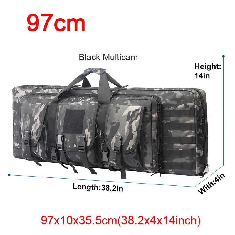 LQARMY Tactical Double Rifle Case Molle Gun Bag Sniper Airsoft