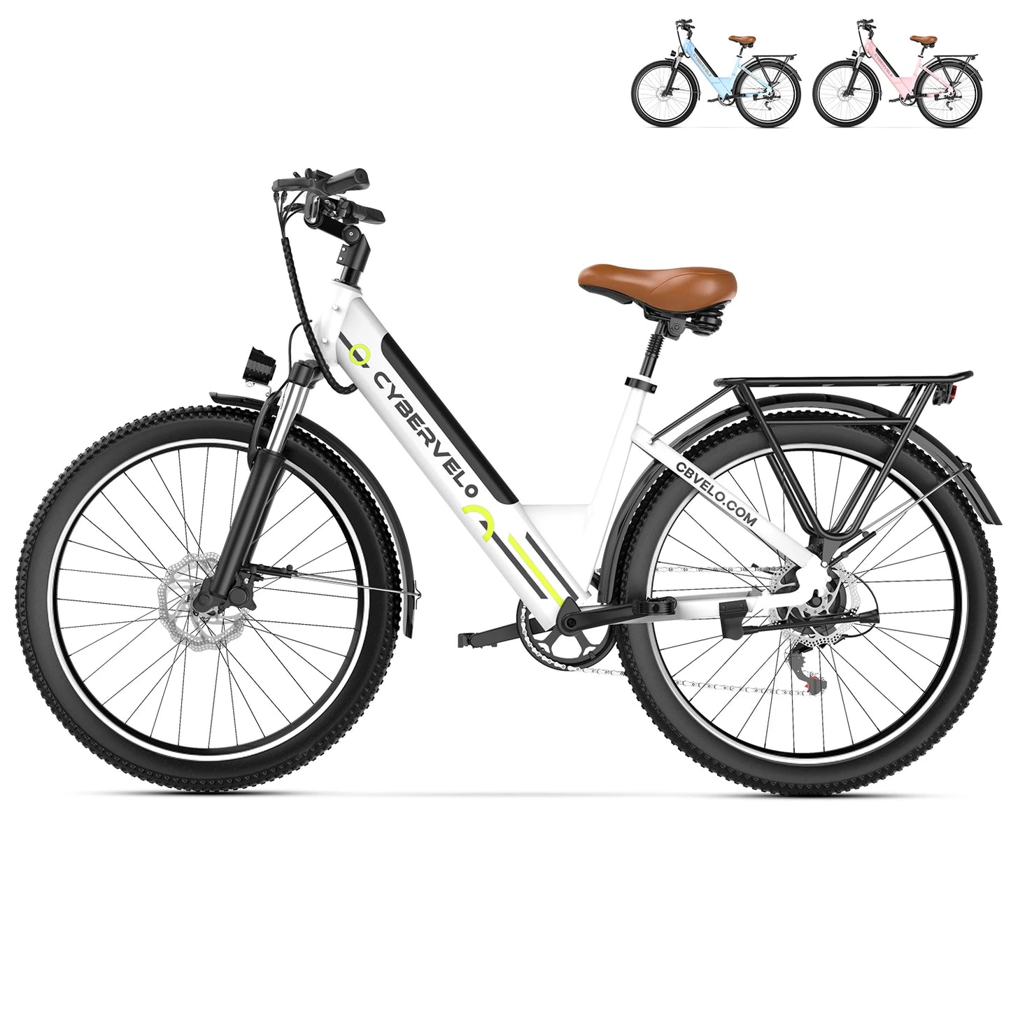 CYBERVELO 1000W Peak Electric Bike With Removable Battery And 7 Speed
