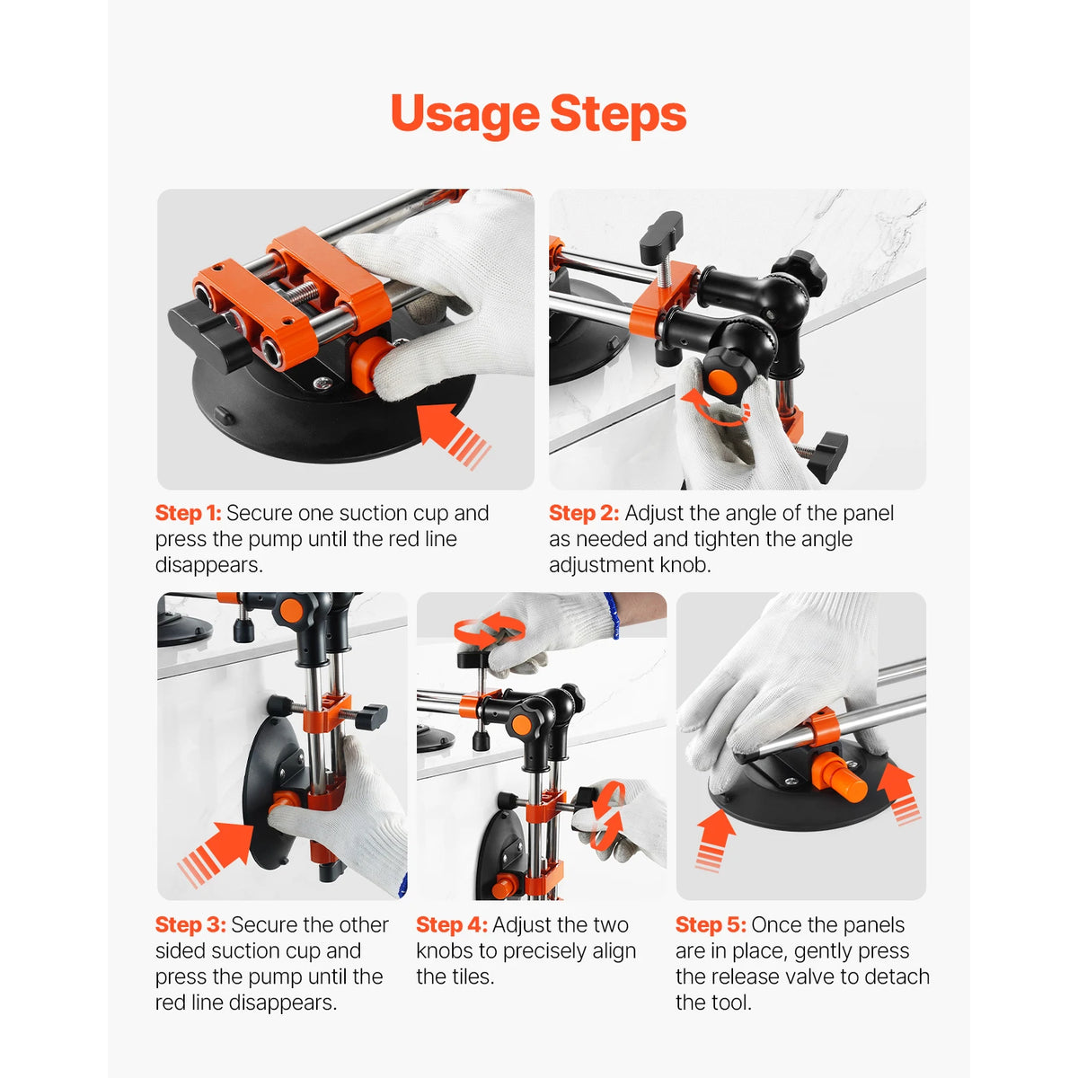 Vevor Adjustable Tile Grout Spacer With Suction Cups