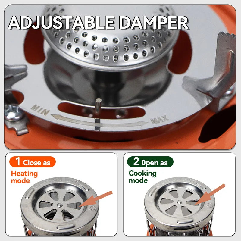 2 In 1 Portable Propane Heater Stove For Outdoor Camping