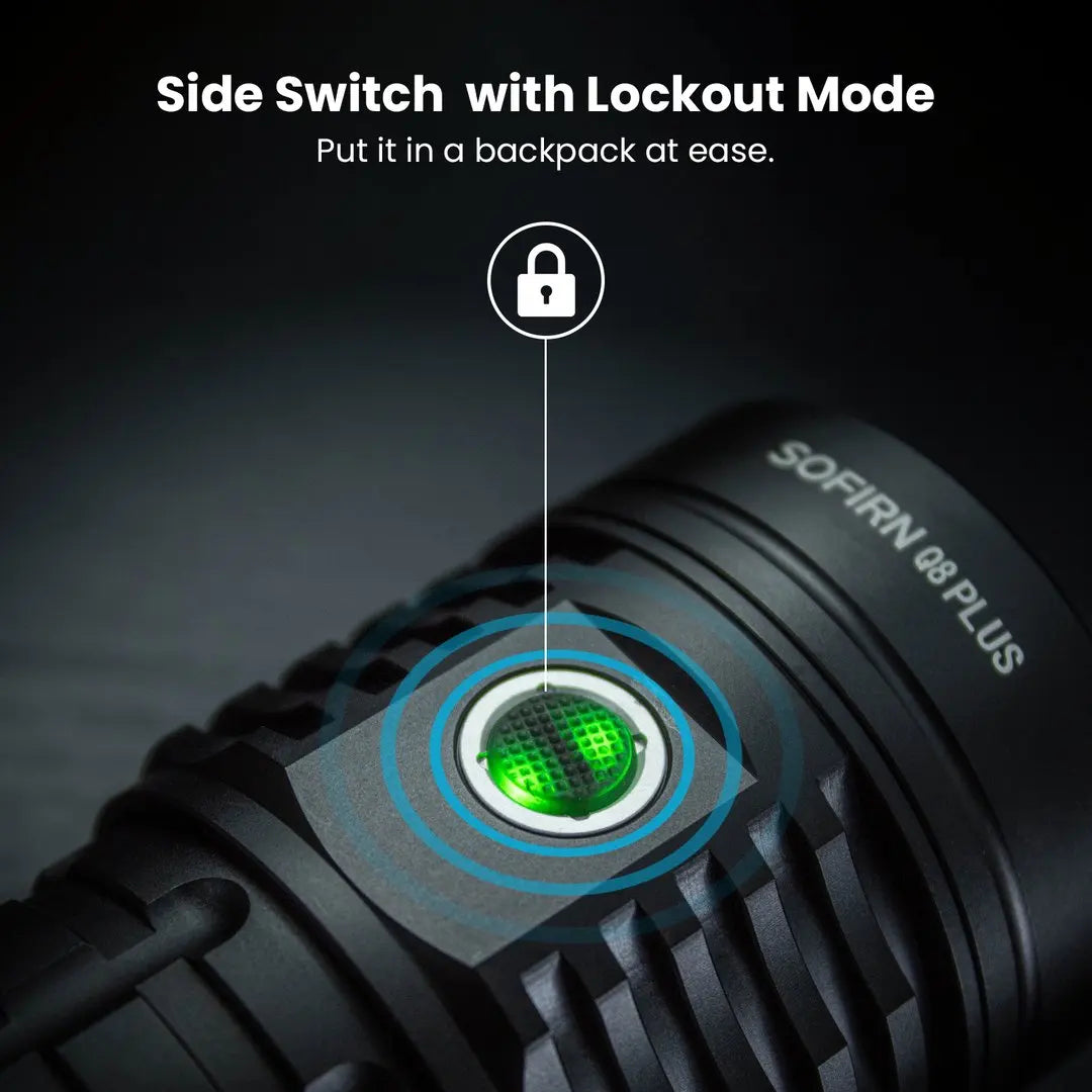 Sofirn Q8 Plus LED Flashlight 16000lm USB C Rechargeable 21700