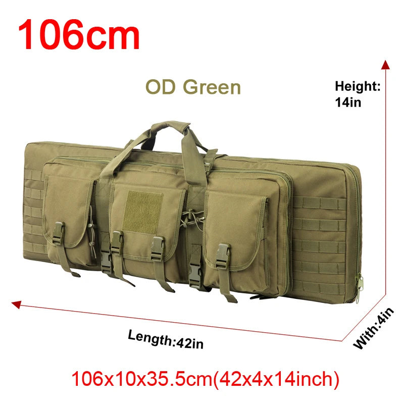 LQARMY Tactical Double Rifle Case Molle Gun Bag Sniper Airsoft