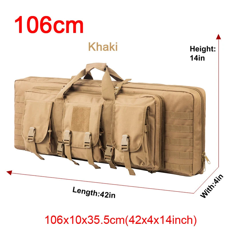 LQARMY Tactical Double Rifle Case Molle Gun Bag Sniper Airsoft