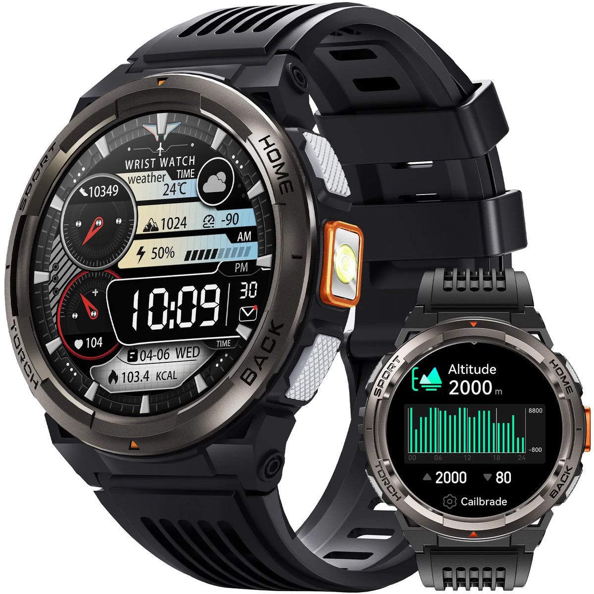 EIGIIS KE5 Smart Watch With Compass Barometer And LED Flashlight
