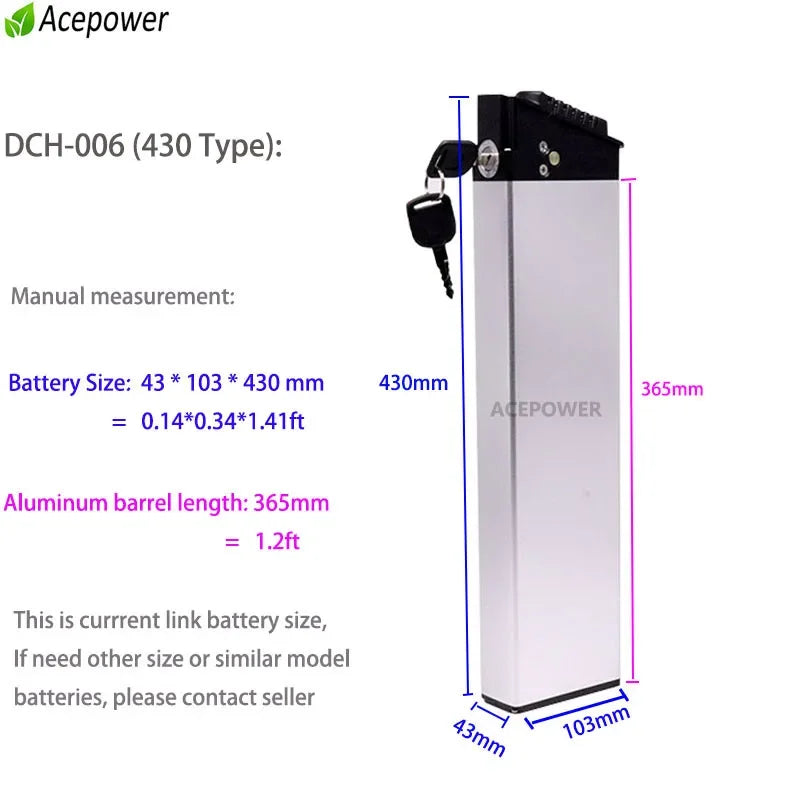 ACEBEI-POWER 48V 14Ah Ebike Battery For LAFLY X3 X5