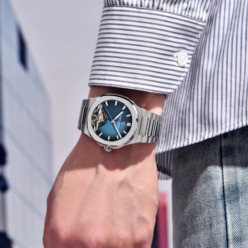 PAGANI DESIGN Skeleton Tourbillon Automatic Mens Wristwatch