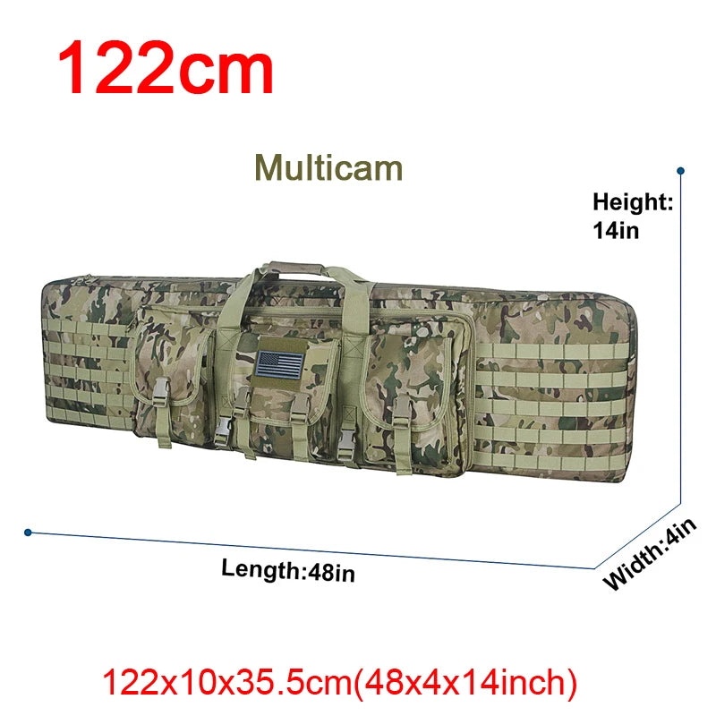 LQARMY Tactical Double Rifle Case Molle Gun Bag Sniper Airsoft
