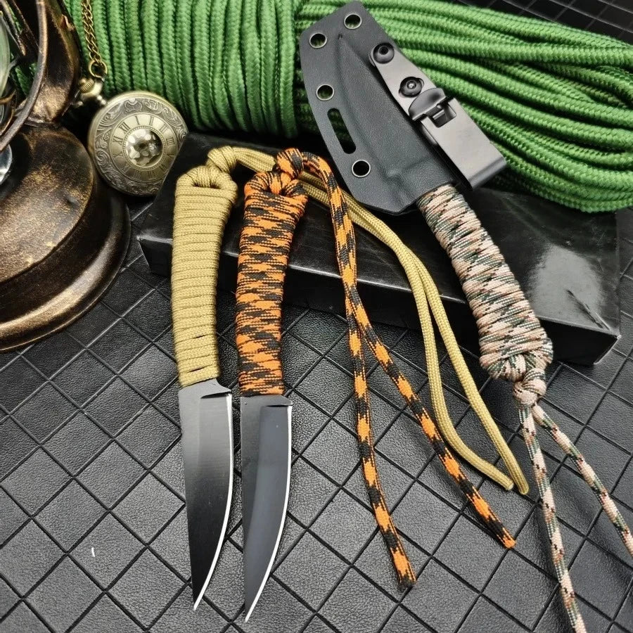 DIY Supplies Outdoor Hunting Knife With Sheath MKC 440C Blade