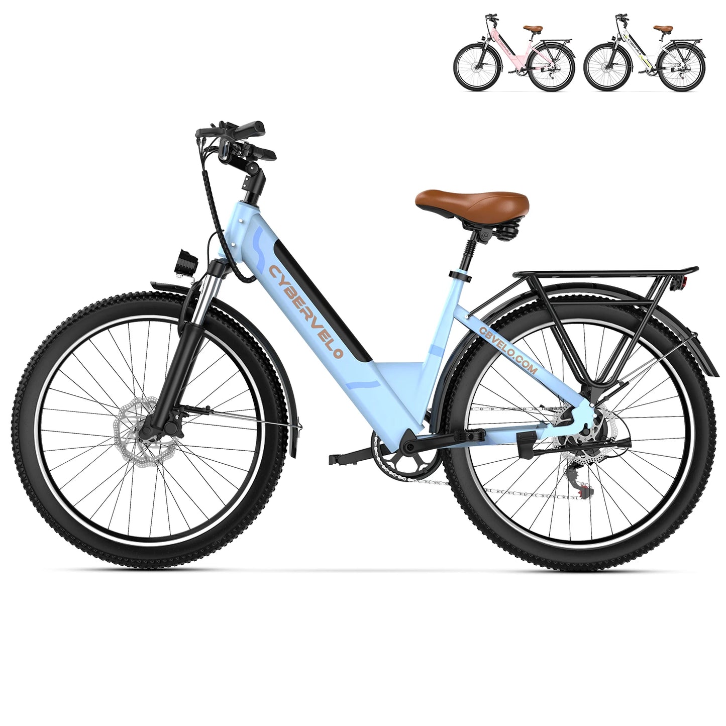CYBERVELO 1000W Peak Electric Bike With Removable Battery And 7 Speed