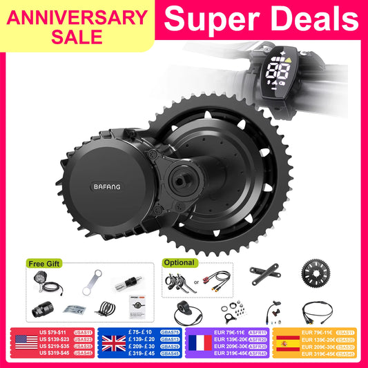 BAFANG 1000W Mid Drive Electric Bike Motor Kit BBSHD BBS02B