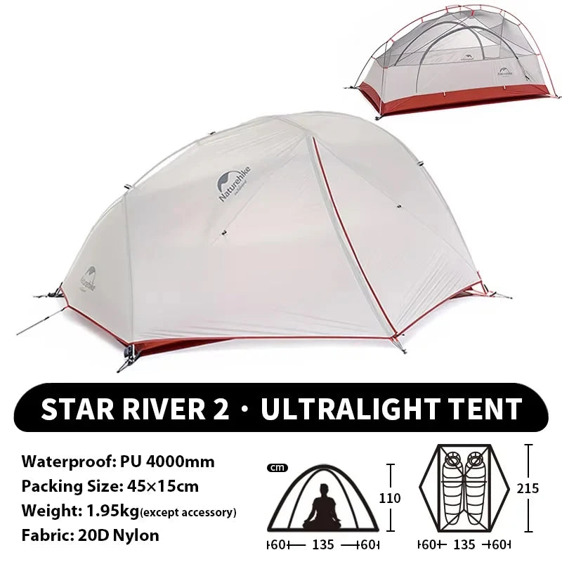 Naturehike Star River Ultralight Two Person Waterproof Double Layer Tent