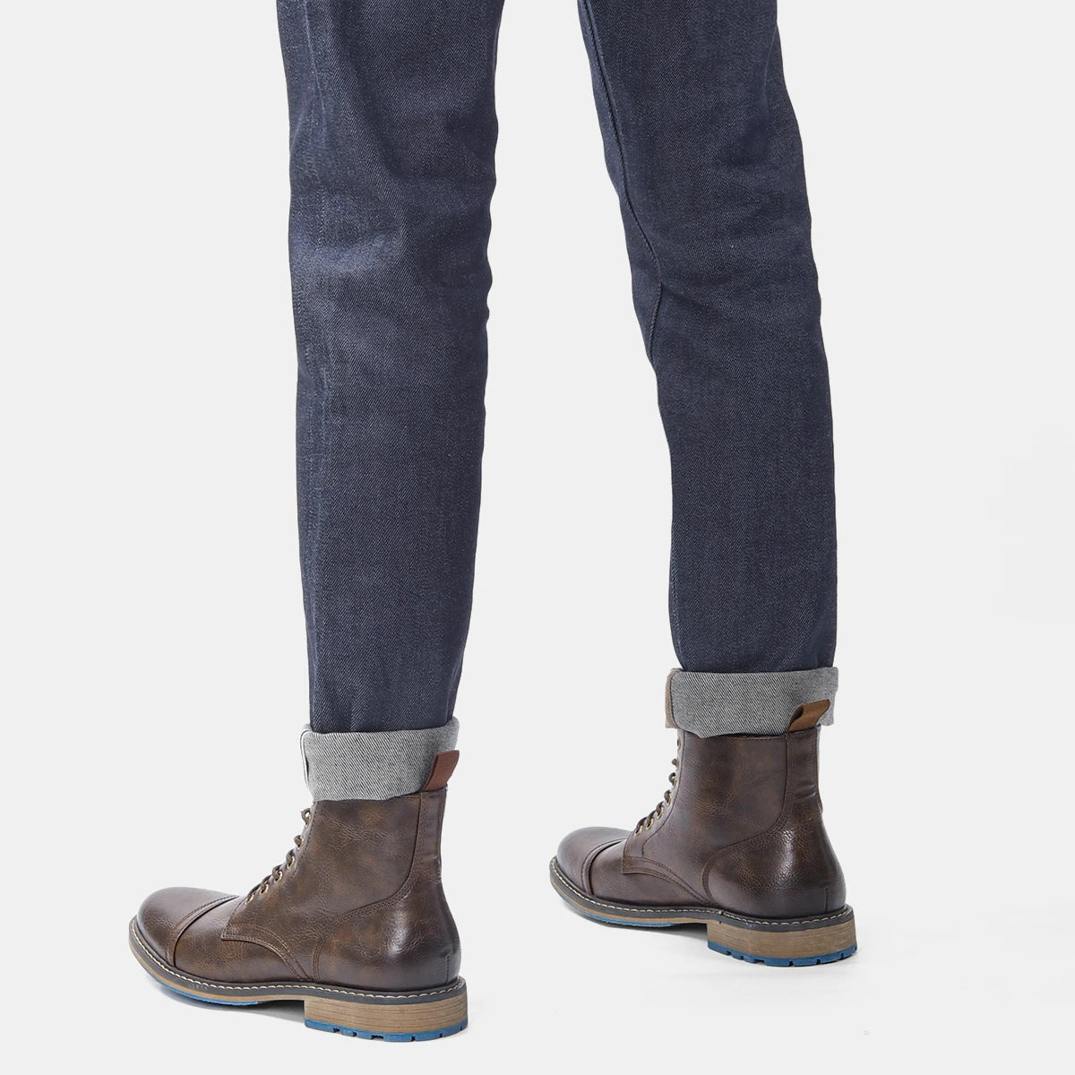 Hecrafted Men Ankle Boots With Zip And Metal Decoration