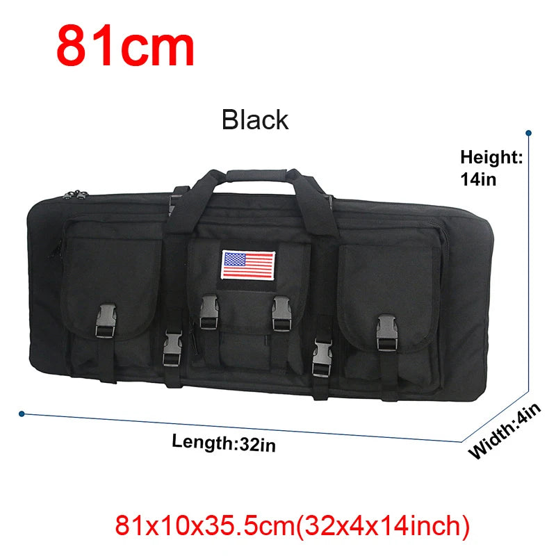 LQARMY Tactical Double Rifle Case Molle Gun Bag Sniper Airsoft