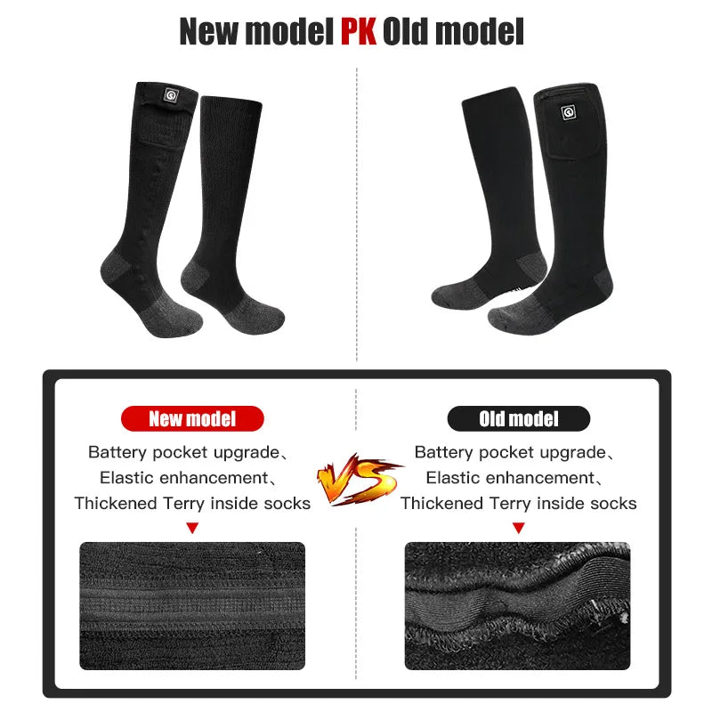Snow Deer Rechargeable Heated Thermal Cotton Winter Socks