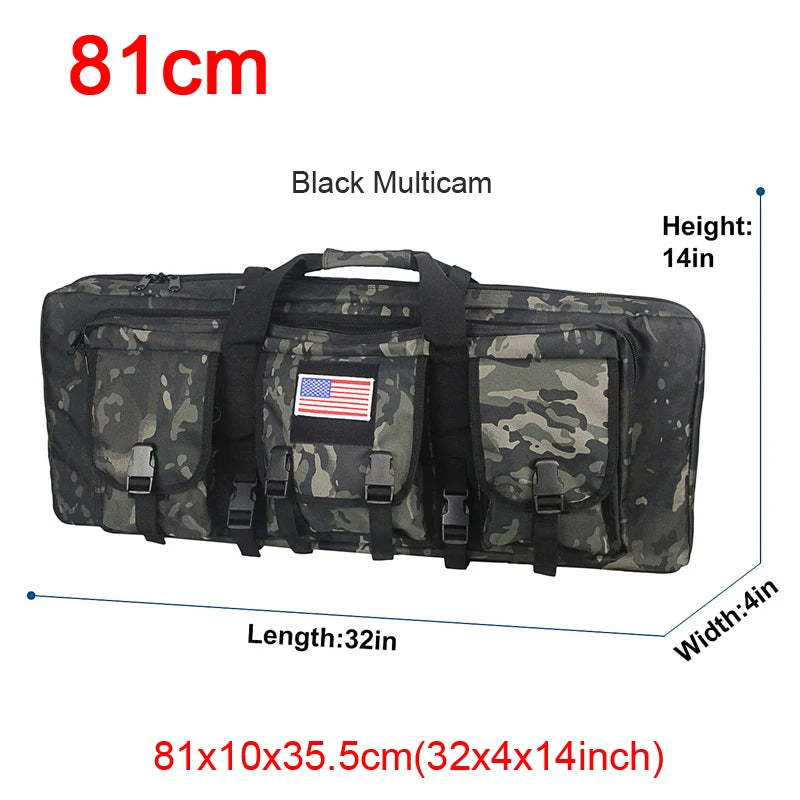 LQARMY Tactical Double Rifle Case Molle Gun Bag Sniper Airsoft