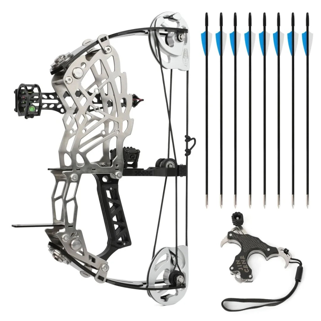 Adjustable Compound Hunting Bow Featuring Stainless Steel Limbs