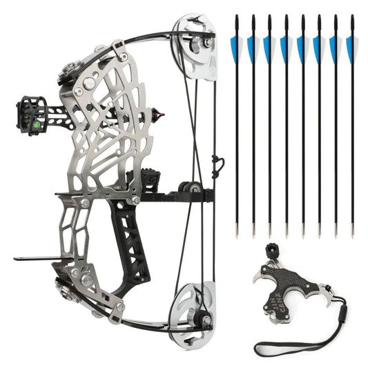 Adjustable Compound Hunting Bow Featuring Stainless Steel Limbs