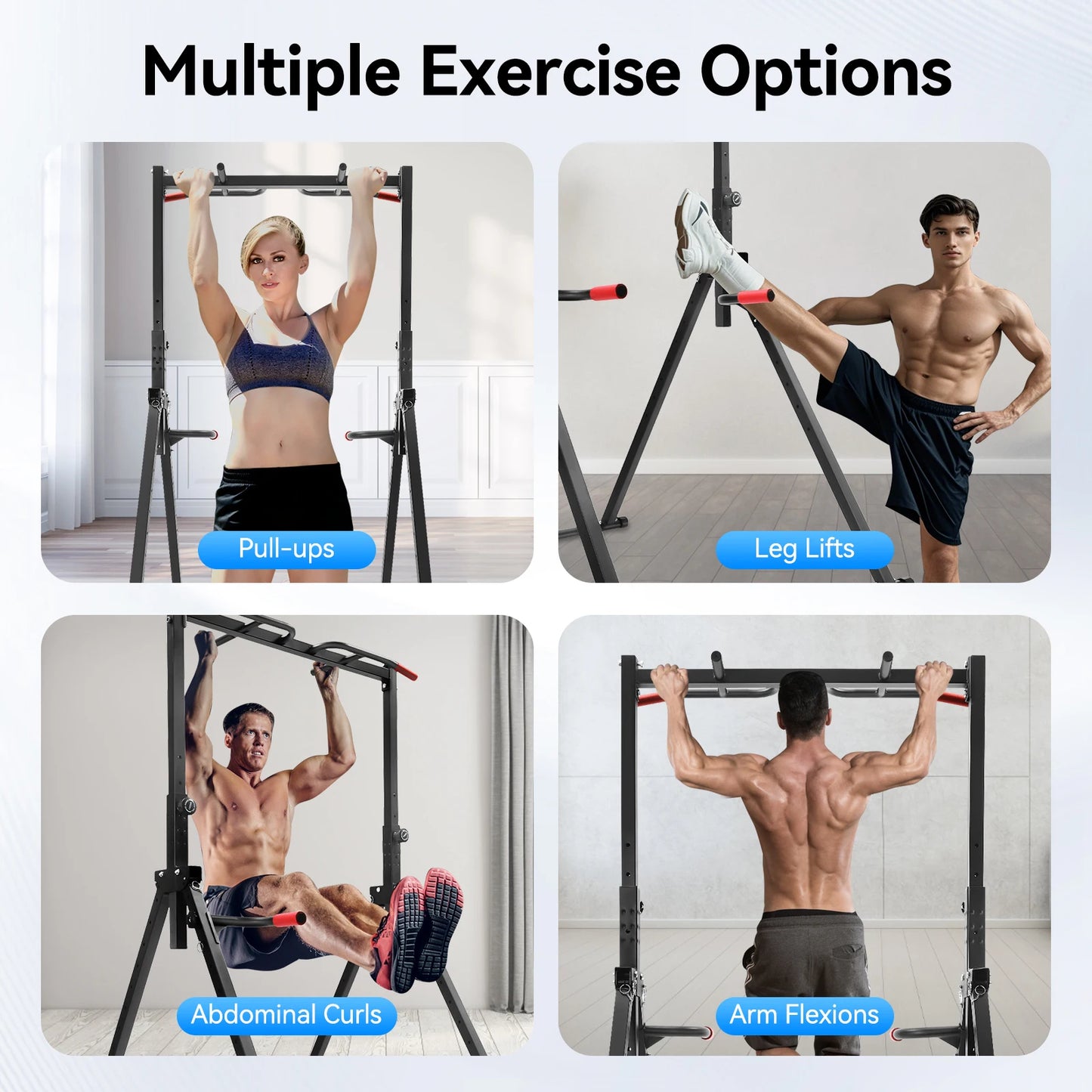 Triangular Pull Up Station Adjustable Height Bar For Home Gym Equipment