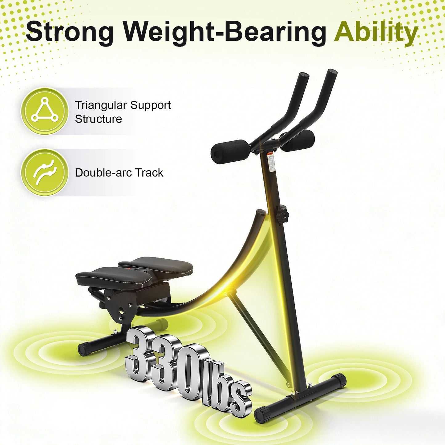 Ab Machine Led Display And 3 Level Adjustable Foldable Gym