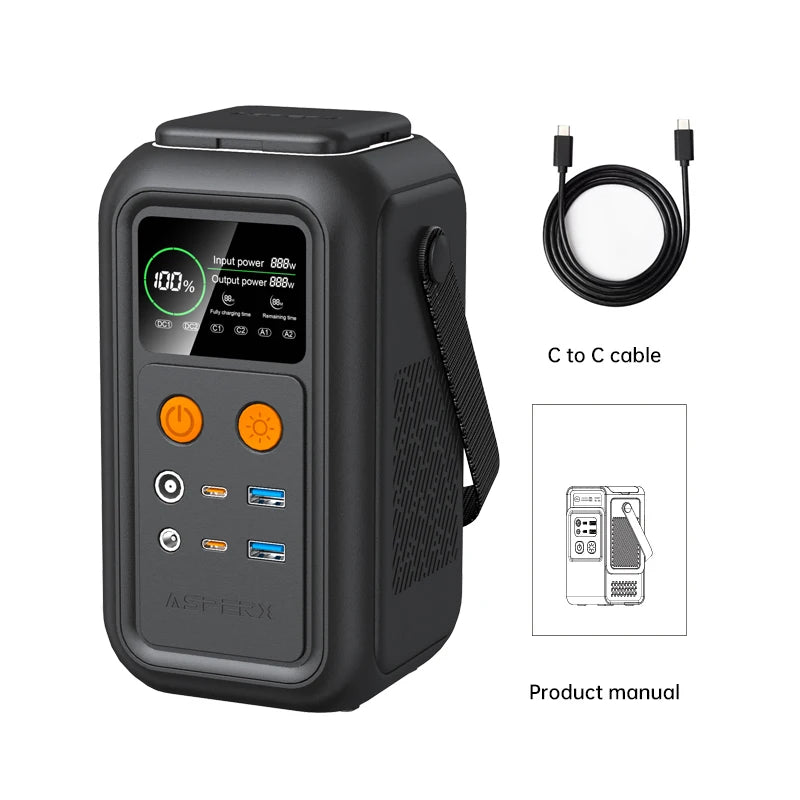 Ctolity 192Wh Lifepo4 Power Station 200W Portable Charger