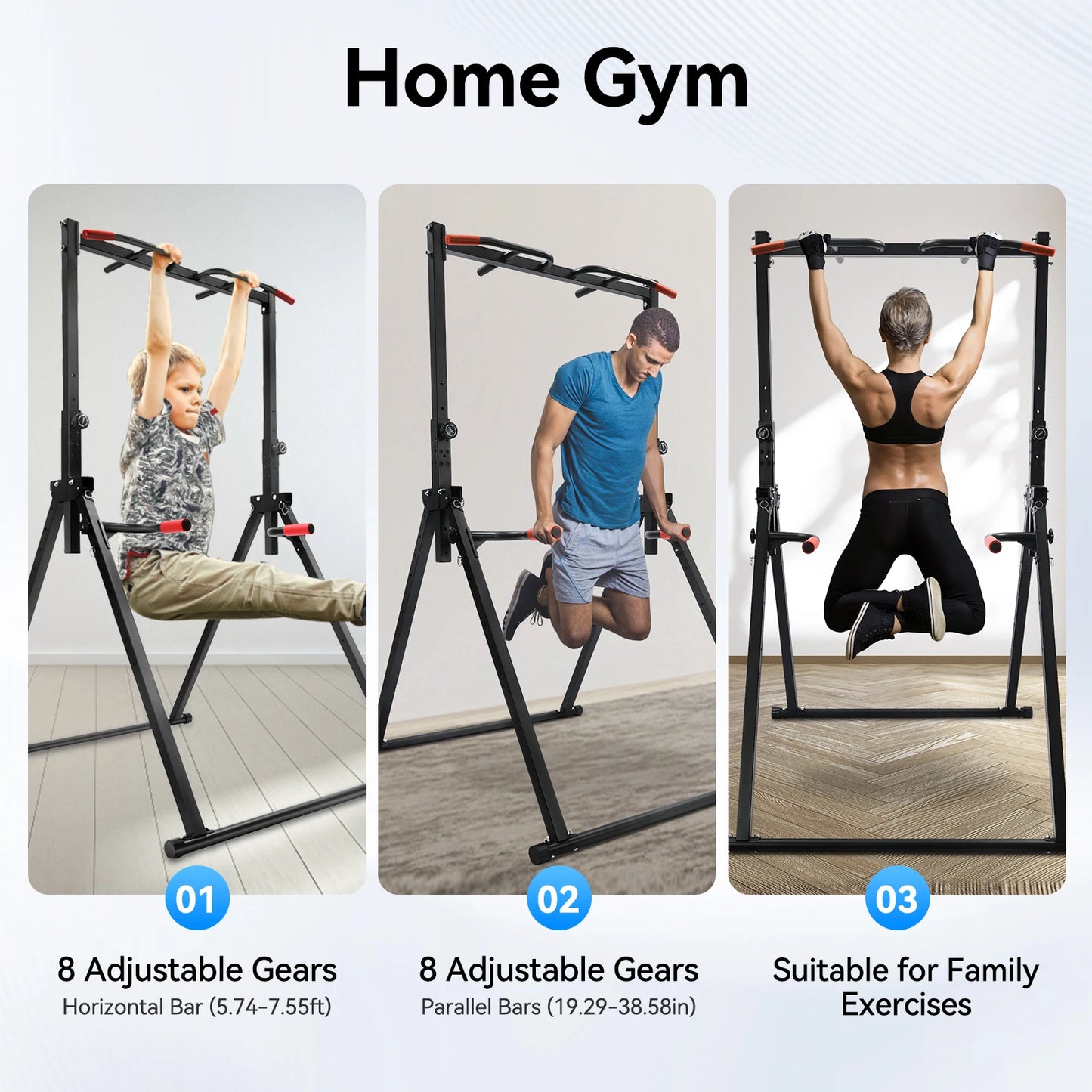Triangular Pull Up Station Adjustable Height Bar For Home Gym Equipment