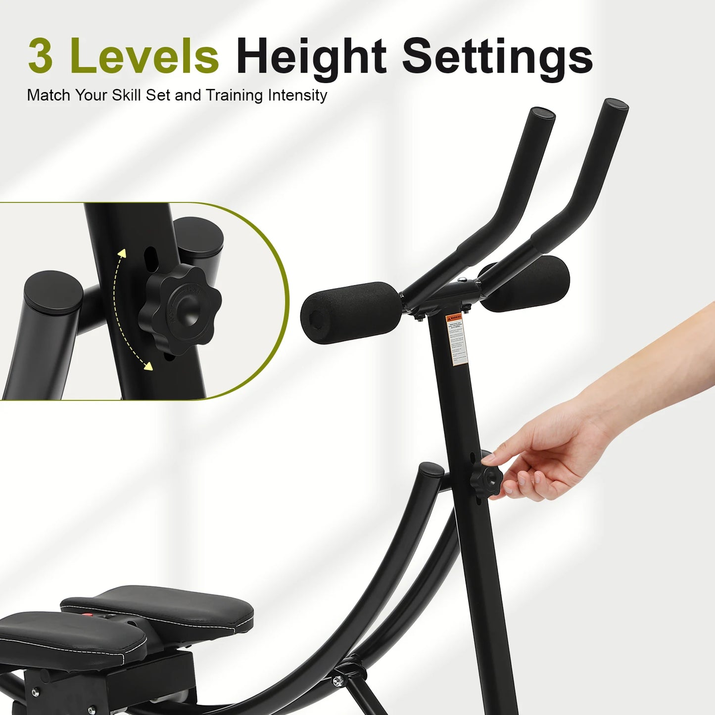 Ab Machine Led Display And 3 Level Adjustable Foldable Gym