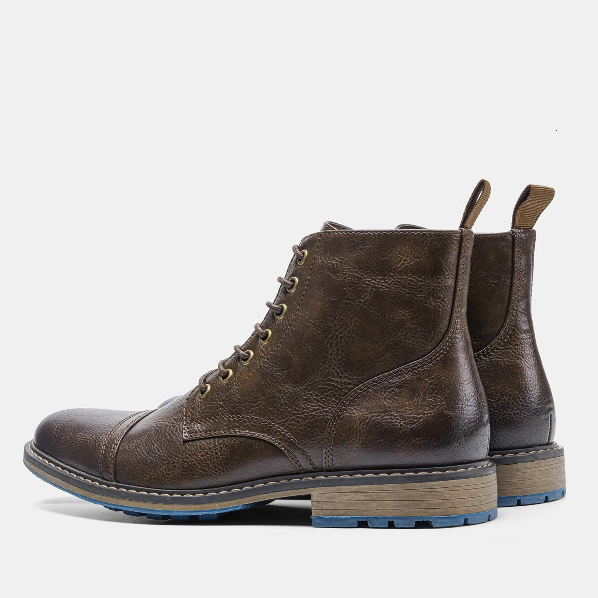 Hecrafted Men Ankle Boots With Zip And Metal Decoration
