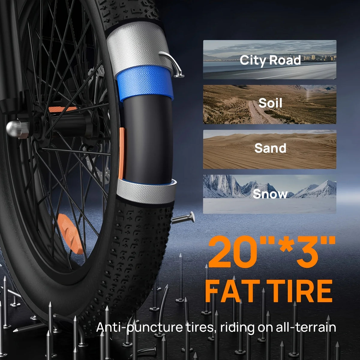 URLIFE E20 1000W Electric Bike Featuring 48V Removable Battery Pack